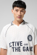 Camiseta cuello polo manga ranglan oversize masculina
