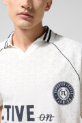 Camiseta cuello polo manga ranglan oversize masculina