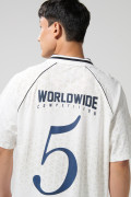 Camiseta cuello polo manga ranglan oversize masculina