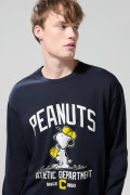Camiseta azul intensa manga larga con arte de Snoopy
