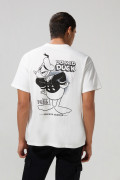 Camiseta crema manga corta oversize con diseños de Donald