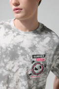 Camiseta de Nightmare Before Christmas crema tie dye