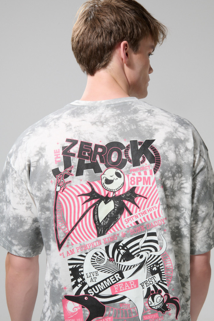Camiseta de Nightmare Before Christmas crema tie dye