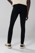 Jean skinny ceñido con bolsillos y tiro bajo negro