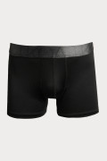 Bóxer brief-medio negro con parte delantera forrada