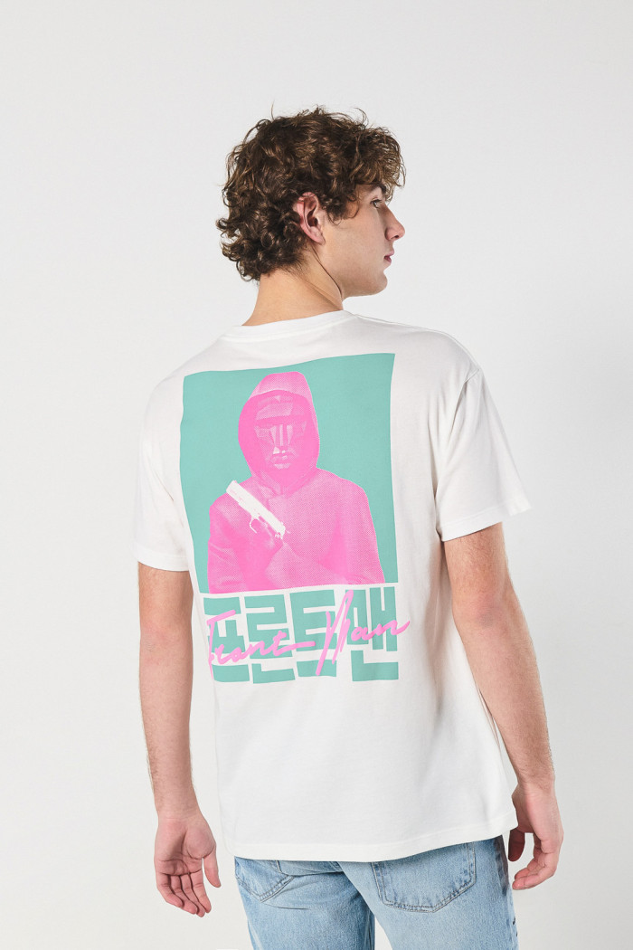 Camiseta crema clara manga corta de Squid Game