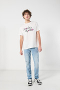 Camiseta crema clara manga corta de Squid Game