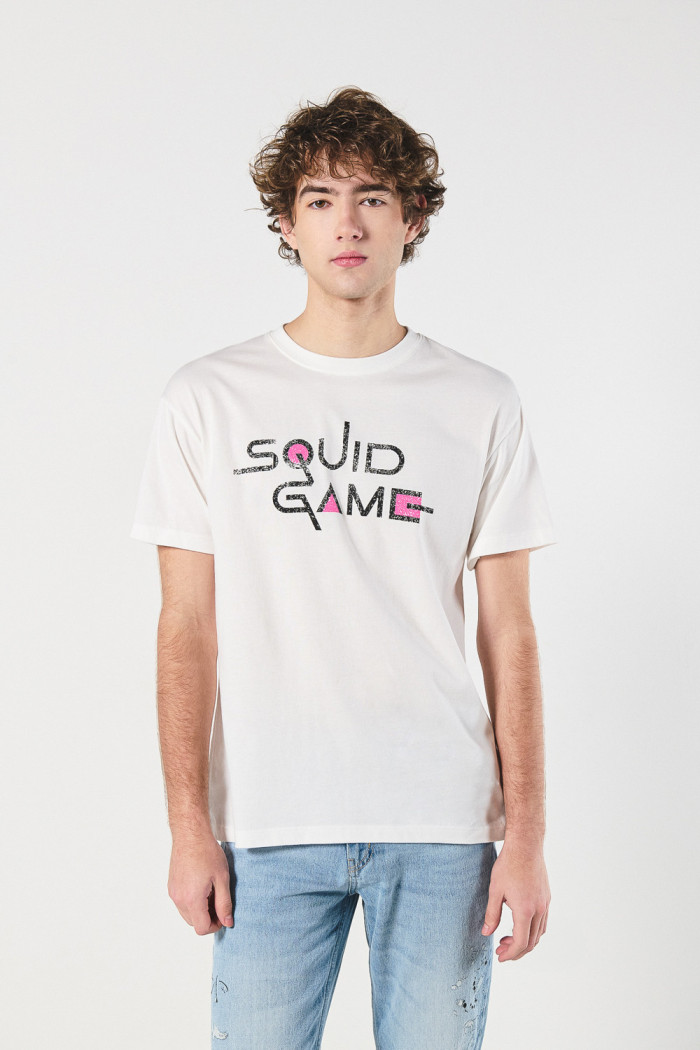 Camiseta crema clara manga corta de Squid Game