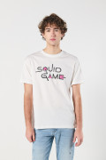 Camiseta crema clara manga corta de Squid Game