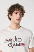 Camiseta crema clara manga corta de Squid Game
