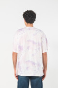 Camiseta oversize de Mickey lila tie dye con manga corta