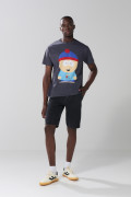 Camiseta gris intensa de South Park manga corta