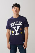 Camiseta unicolor cuello redondo de Snoopy & Yale
