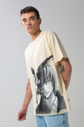 Camiseta oversize manga corta kaki de Death Note