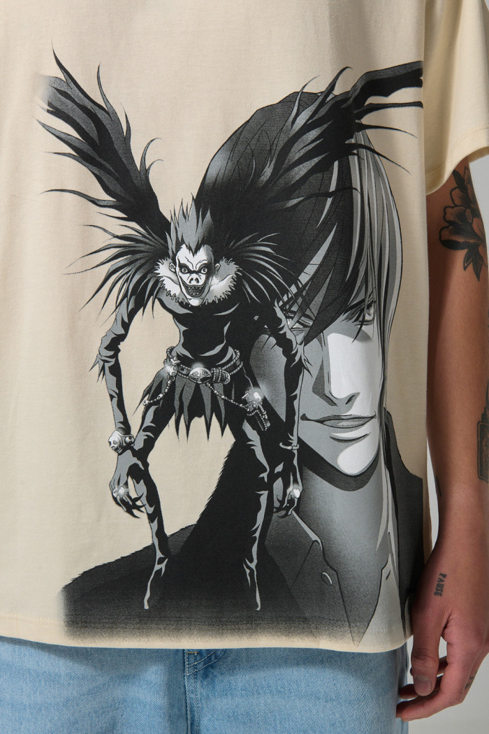 Camiseta oversize manga corta kaki de Death Note