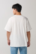 Camiseta crema clara oversize manga corta de Mickey