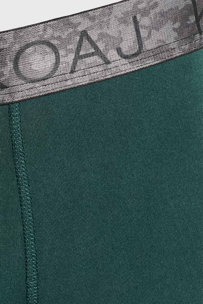 Bóxer midway brief-largo verde oscuro con costuras planas