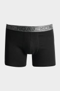 Bóxer midway brief-largo negro con cintura estampada