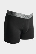 Bóxer midway brief-largo negro con cintura estampada