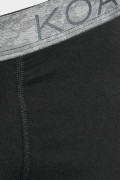 Bóxer midway brief-largo negro con cintura estampada
