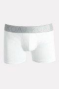 Bóxer blanco brief-medio en algodón con costuras planas