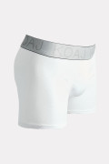 Bóxer blanco brief-medio en algodón con costuras planas