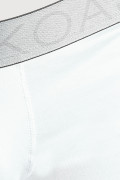 Bóxer blanco brief-medio en algodón con costuras planas