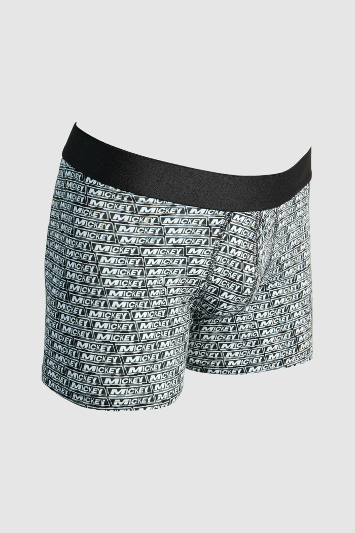 Bóxer brief-medio negro con estampados de Mickey