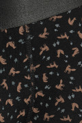 Bóxer midway brief-largo negro estampado en algodón