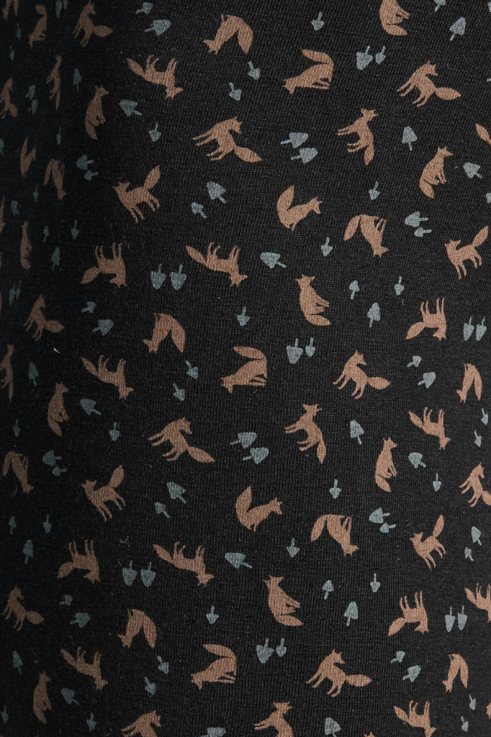 Bóxer midway brief-largo negro estampado en algodón