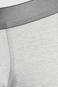 Bóxer en algodón brief-medio gris con cintura elástica