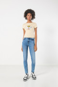 Camiseta en rib kaki clara manga corta de Green Day