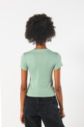 Camiseta verde en rib manga corta de Chicas Superpoderosas