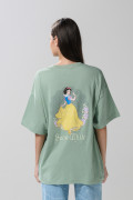 Camiseta oversize verde manga corta de Blanca Nieves