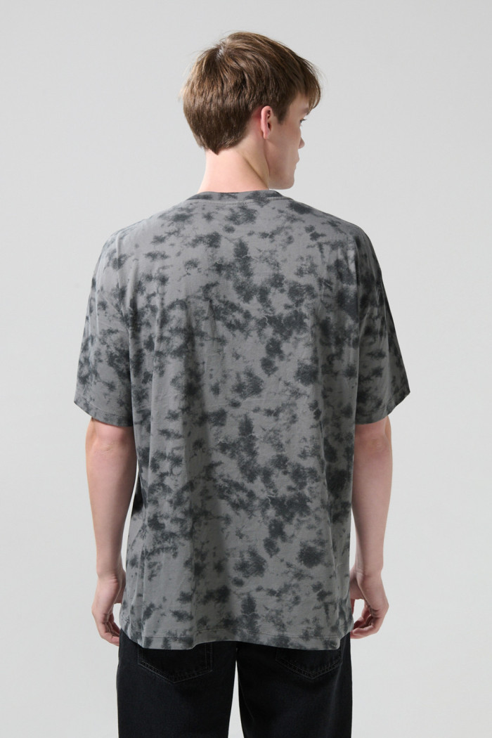 Camiseta de Nightmare Before Christmas gris medio tie dye