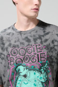 Camiseta de Nightmare Before Christmas gris medio tie dye