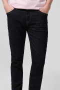 Jean skinny azul intenso ajustado con tiro bajo y costuras