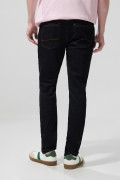Jean skinny azul intenso ajustado con tiro bajo y costuras