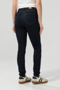 Jean jegging súper tiro alto azul intenso con cremallera