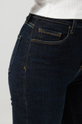 Jean jegging súper tiro alto azul intenso con cremallera