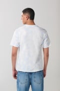 Camiseta crema clara tie dye manga corta de Garfield
