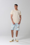 Camiseta de Plaza Sésamo kaki clara con cuello redondo
