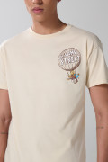 Camiseta de Plaza Sésamo kaki clara con cuello redondo
