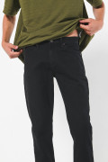 Jean ceñido slim negro con tiro bajo y 5 bolsillos