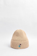Gorro tejido kaki claro con diseño de Minnie