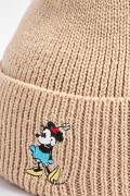 Gorro tejido kaki claro con diseño de Minnie