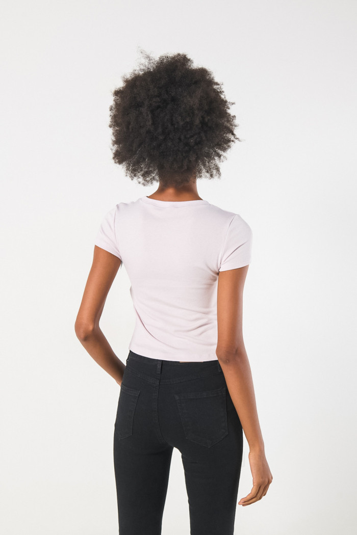 Camiseta en rib lila manga corta de Chicas Superpoderosas