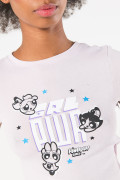 Camiseta en rib lila manga corta de Chicas Superpoderosas