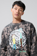 Buzo gris tie dye de Rick and Morty con cuello redondo