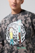 Buzo gris tie dye de Rick and Morty con cuello redondo